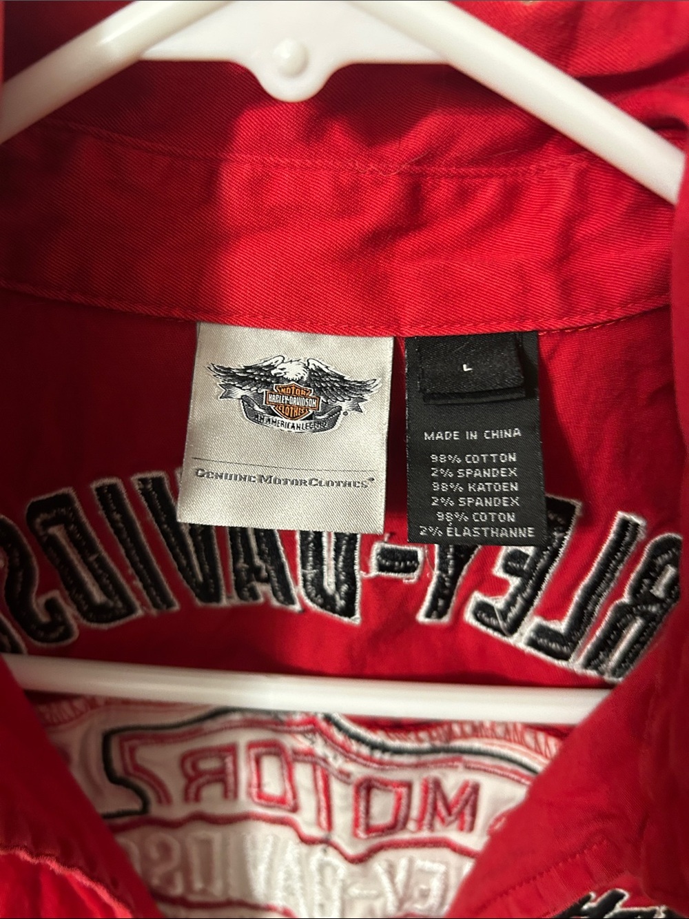 Harley Davidson Women’s Shirt Red Large - Picture 3 of 3